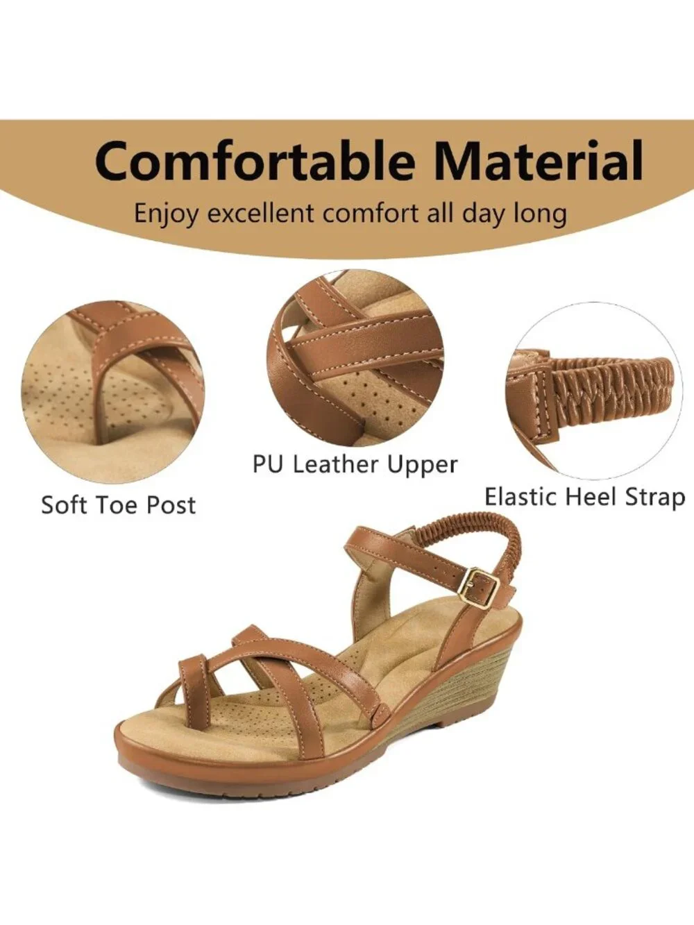 Stylish Women's Wedge Sandals - Comfortable Platform Casual & Wedding Shoes 2026